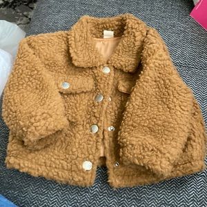 Brown fuzzy jacket